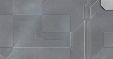 Katmanlı paneller. Fütürist soyut duvar kağıdı. Geometrik teknolojik yansıtıcı arka plan 3D metalik doku. Uzay gemisi desen yüzeyi.