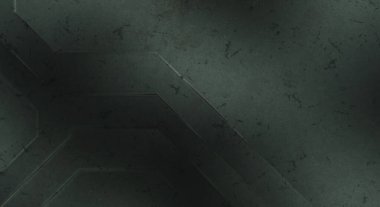 Çukur SciFi panelleri duvar. Üç boyutlu illüstrasyon. Gelecekçi kavramsal tasarım arka planı. Uzay gemisi desenli duvar kağıdı. Fırçalanmış teknoloji desen yüzeyi. 