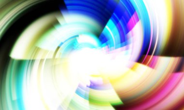 Dönen Işık gösterisi arka planı. Canlı renklerle donatılmış ruhani enerji girdabı. Renkli canlı hareket çizimi. Tanıtım geçmişi. Kutlama grafiği.