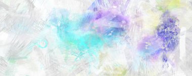 Soyut arkaplanda pürüzlü fırça darbeleri. Fırça boyası. Renkli boya darbeleri. Eşsiz duvar sanatı. Tuvaldeki modern sanat. Renkli çağdaş sanat eserleri.