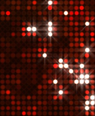 Parlak desenli duvar kağıdı. Sahne ışıkları olan renkli ışıkların ihtişamlı arkaplanı. Parlayan ışıklar siyah arka planda parti izleri. Sahne veya stadyum ışıklarının dijital illüstrasyonu. 