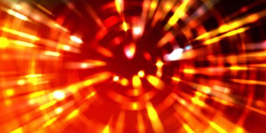 Parlayan ışıkları hareket ettirmenin havalı arka planı. Tasarımınız için canlı renkli bir portal şablonu. Işık ışınları ve hareket halindeki ışıldayan parçacıklar bir solucan deliği şekli oluşturuyor..