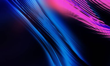 Soyut, enerjik bir arkaplan. Renkli, dalgalı duvar kâğıdı. Grafik konsept çizimi. Yumuşak dalgalı çizgiler. Girdap gibi renkli canlı şekiller..