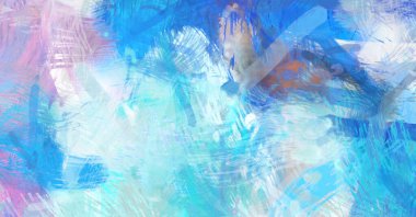 Soyut arkaplanda pürüzlü fırça darbeleri. Fırça boyası. Renkli boya darbeleri. Eşsiz duvar sanatı. Tuvaldeki modern sanat. Renkli çağdaş sanat eserleri.