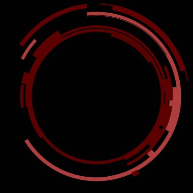 Fütürist dairesel gövde arayüzü elementi. Soyut çember geometrik arkaplan. Dijital teknolojinin grafiksel çizimi.