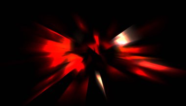 Parlayan ışıkları hareket ettirmenin havalı arka planı. Tasarımınız için canlı renkli bir portal şablonu. Işık ışınları ve hareket halindeki ışıldayan parçacıklar bir solucan deliği şekli oluşturuyor..