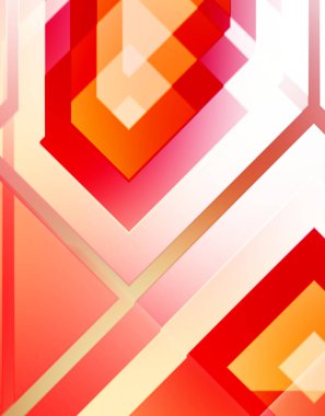 Geometrik arkaplan minimalist tasarımı. Bir teknoloji planının dijital illüstrasyonu. Fütürist şablon arkaplanı. Renkli ve canlı geometrik şekiller katmanları var. Soyut yaratıcı konsept duvar kağıdı.