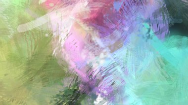 Soyut arkaplanda pürüzlü fırça darbeleri. Fırça boyası. Renkli boya darbeleri. Eşsiz duvar sanatı. Tuvaldeki modern sanat. Renkli çağdaş sanat eserleri.