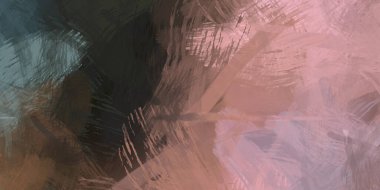 Soyut arkaplanda pürüzlü fırça darbeleri. Fırça boyası. Renkli boya darbeleri. Eşsiz duvar sanatı. Tuvaldeki modern sanat. Renkli çağdaş sanat eserleri.