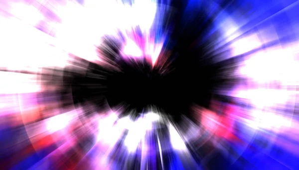 Εντυπωσιακό Σόου Φώτα Πολύχρωμη Και Ζωντανή Έκρηξη Σωματιδίων Λαμπερές Ακτίνες — Φωτογραφία Αρχείου