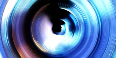 Fotoğraf makinesi konsepti. Soyut arkaplan. Dönen ışık ışınları. Hareketli kavramsal duvar kağıdı. Grafik dijital illüstrasyon. Parlayan neon ışıkları. Parlak sunum tasarım şablonu.