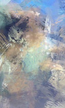 Soyut arkaplanda pürüzlü fırça darbeleri. Fırça boyası. Renkli boya darbeleri. Eşsiz duvar sanatı. Tuvaldeki modern sanat. Renkli çağdaş sanat eserleri.