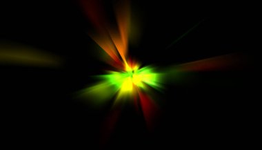 Parlayan yıldızın patlaması. Dinamik renkli arkaplan resmi. Parıldayan ışıklar duvar kağıdı. Tasarımınız için canlı şablon.