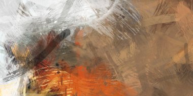 Soyut arkaplanda pürüzlü fırça darbeleri. Fırça boyası. Renkli boya darbeleri. Eşsiz duvar sanatı. Tuvaldeki modern sanat. Renkli çağdaş sanat eserleri.