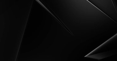 Lüks minimalist tasarım. Fütürist şablon. Karanlık elementleri olan birinci sınıf soyut duvar kâğıdı. Zarif bir zemin. Siyah üç boyutlu geometrik arkaplan. Poster, broşür, sunum için tasarım.