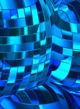 Metalik panel dokusunun 3 boyutlu çizimi. Renkli, parlak, soyut duvar kağıdı. Geometrik teknolojik parlak yansıtıcı arka plan. Yaratıcı parlak kavramsal arkaplan.