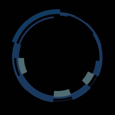 Fütürist dairesel gövde arayüzü elementi. Soyut çember geometrik arkaplan. Dijital teknolojinin grafiksel çizimi.