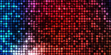 Parlayan ışıklar siyah arka planda parti izleri. Sahne veya stadyum ışıklarının dijital illüstrasyonu. Parlak desenli duvar kağıdı. Sahne ışıkları ile renkli ışıkların ihtişamlı arkaplanı.