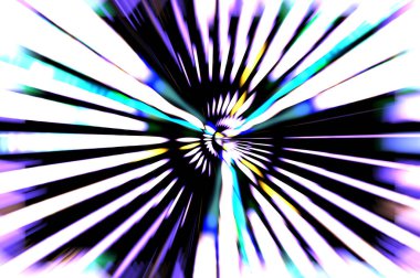 Siyah arkaplanda dönen ışık gösterisi. Lüks çizgiler. Parlak kıvrımlı duvar kağıdı. Uzay tüneli. Dönen ışık çemberi ya da maytap izi. Parlak konsept çizimi.