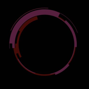 Fütürist dairesel gövde arayüzü elementi. Soyut çember geometrik arkaplan. Dijital teknolojinin grafiksel çizimi.