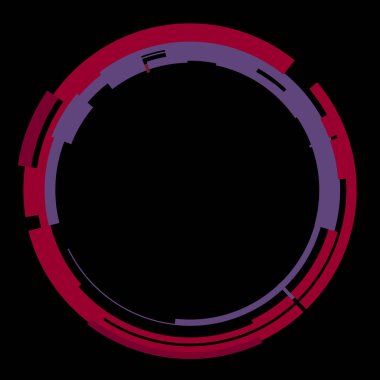 Fütürist dairesel gövde arayüzü elementi. Soyut çember geometrik arkaplan. Dijital teknolojinin grafiksel çizimi.