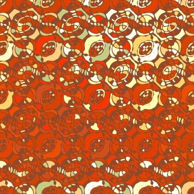 Yaratıcı karalama sanatı farklı şekil ve dokulara sahip kusursuz desen. Kolaj. Sanatsal arka plan. Soyut duvar kağıdı. Dekoratif hippi fayansları.