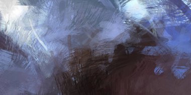 Soyut arkaplanda pürüzlü fırça darbeleri. Fırça boyası. Renkli boya darbeleri. Eşsiz duvar sanatı. Tuvaldeki modern sanat. Renkli çağdaş sanat eserleri.