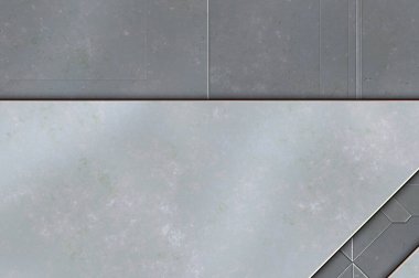 Katmanlı paneller. Fütürist soyut duvar kağıdı. Geometrik teknolojik yansıtıcı arka plan 3D metalik doku. Uzay gemisi desen yüzeyi.