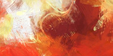 Soyut arkaplanda pürüzlü fırça darbeleri. Fırça boyası. Renkli boya darbeleri. Eşsiz duvar sanatı. Tuvaldeki modern sanat. Renkli çağdaş sanat eserleri.