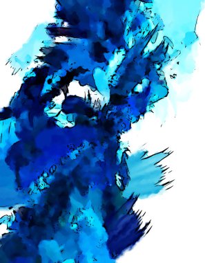 Mürekkep ve fosforlu kalemler yaratıcı çizimler. Beyaz arka planda boyama. El çizimi soyut renk dokuları. Poster, kart, davetiye, pankart, broşür, broşür için tasarım. Boyalı fırça darbeleri