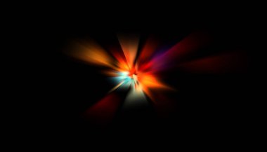 Parlayan yıldızın patlaması. Dinamik renkli arkaplan resmi. Parıldayan ışıklar duvar kağıdı. Tasarımınız için canlı şablon.