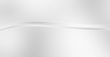 3 boyutlu illüstrasyon. Beyaz kıvrımlı yüzey. Lüks dokuma duvar kağıdı. Zarif bir zemin. Soyut fütüristik geçmiş. Minimalist geometrik kapak tasarımı. Çarpık beyaz çizgiler.