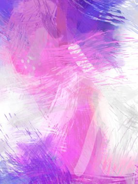 Soyut arkaplanda pürüzlü fırça darbeleri. Fırça boyası. Renkli boya darbeleri. Eşsiz duvar sanatı. Tuvaldeki modern sanat. Renkli çağdaş sanat eserleri.