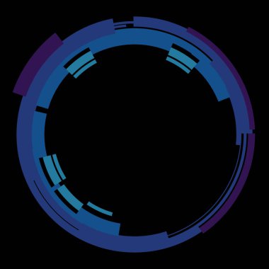 Fütürist dairesel gövde arayüzü elementi. Soyut çember geometrik arkaplan. Dijital teknolojinin grafiksel çizimi.