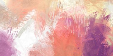 Soyut arkaplanda pürüzlü fırça darbeleri. Fırça boyası. Renkli boya darbeleri. Eşsiz duvar sanatı. Tuvaldeki modern sanat. Renkli çağdaş sanat eserleri.