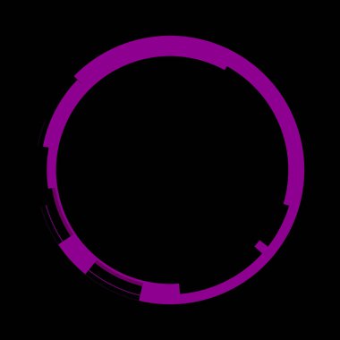 Fütürist dairesel gövde arayüzü elementi. Soyut çember geometrik arkaplan. Dijital teknolojinin grafiksel çizimi.