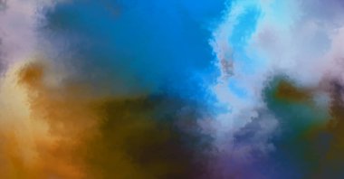 Modern fırça darbeleri. Poster, duvar sanatı, afiş, kart, kitap kapağı veya ambalaj için rahatlatıcı kompozisyonun yumuşak renkli çizimi. Pastel renklerle suluboya. 