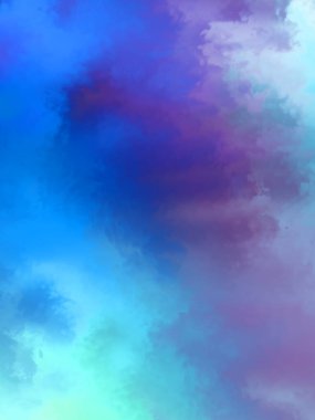 Modern fırça darbeleri. Poster, duvar sanatı, afiş, kart, kitap kapağı veya ambalaj için rahatlatıcı kompozisyonun yumuşak renkli çizimi. Pastel renklerle suluboya. 