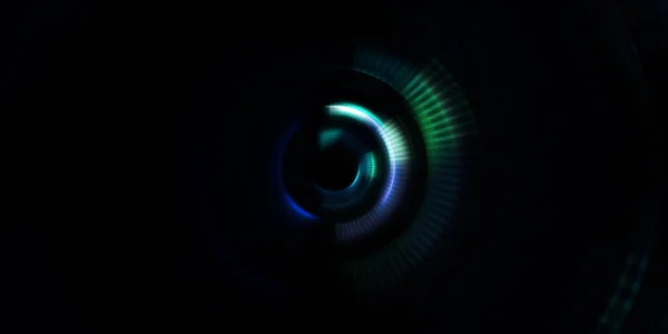 ネオンの回転灯が光る 光沢のあるプレゼンテーションデザインテンプレート 写真カメラのコンセプト 概要背景 光の回転光線 映画の概念的な壁紙 グラフィックデジタルイラスト — ストック写真