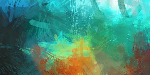 Szorstkie Pociągnięcia Pędzla Abstrakcyjnym Tle Malowanie Pędzlem Kolorowe Pociągnięcia Farby — Zdjęcie stockowe