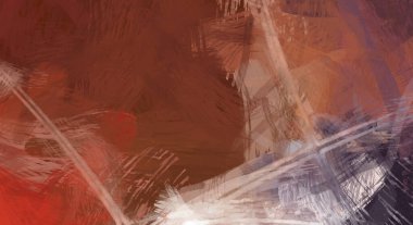 Soyut arkaplanda pürüzlü fırça darbeleri. Fırça boyası. Renkli boya darbeleri. Eşsiz duvar sanatı. Tuvaldeki modern sanat. Renkli çağdaş sanat eserleri.