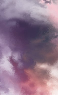 Modern fırça darbeleri. Poster, duvar sanatı, afiş, kart, kitap kapağı veya ambalaj için rahatlatıcı kompozisyonun yumuşak renkli çizimi. Pastel renklerle suluboya. 