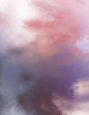 Modern fırça darbeleri. Poster, duvar sanatı, afiş, kart, kitap kapağı veya ambalaj için rahatlatıcı kompozisyonun yumuşak renkli çizimi. Pastel renklerle suluboya. 