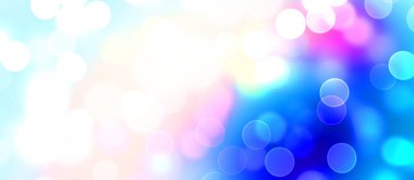 Kavramsal ışıklar duvar kağıdı. Güzel soyut çok renkli bokeh çemberleri parçacıklarla çevrili. Metninizi veya başlığınızı göstermek için boşluk ile odaklanmış olmayan canlı illüstrasyon. 