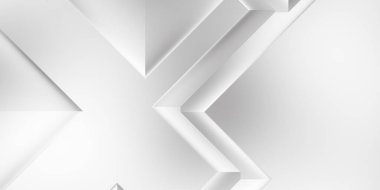 Beyaz 3d geometrik arka plan. Karanlık elementleri olan birinci sınıf soyut duvar kâğıdı. Poster, broşür, sunum ve web sitesi için özel tasarım. Moda lüks minimalist tasarım. Geometrik şablon. 