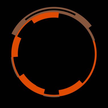 Fütürist dairesel gövde arayüzü elementi. Soyut çember geometrik arkaplan. Dijital teknolojinin grafiksel çizimi.