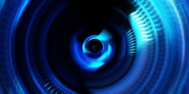 Fotoğraf makinesi konsepti. Soyut arkaplan. Dönen ışık ışınları. Hareketli kavramsal duvar kağıdı. Grafik dijital illüstrasyon. Parlayan neon ışıkları. Parlak sunum tasarım şablonu.