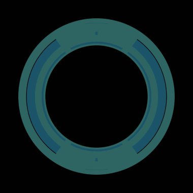 Fütürist dairesel gövde arayüzü elementi. Soyut çember geometrik arkaplan. Dijital teknolojinin grafiksel çizimi.