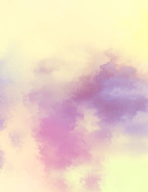 Modern fırça darbeleri. Poster, duvar sanatı, afiş, kart, kitap kapağı veya ambalaj için rahatlatıcı kompozisyonun yumuşak renkli çizimi. Pastel renklerle suluboya. 