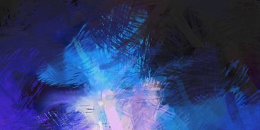 Soyut arkaplanda pürüzlü fırça darbeleri. Fırça boyası. Renkli boya darbeleri. Eşsiz duvar sanatı. Tuvaldeki modern sanat. Renkli çağdaş sanat eserleri.